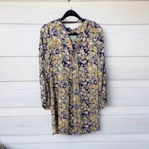 Skies Are Blue Floral Lace Up Dress, XS